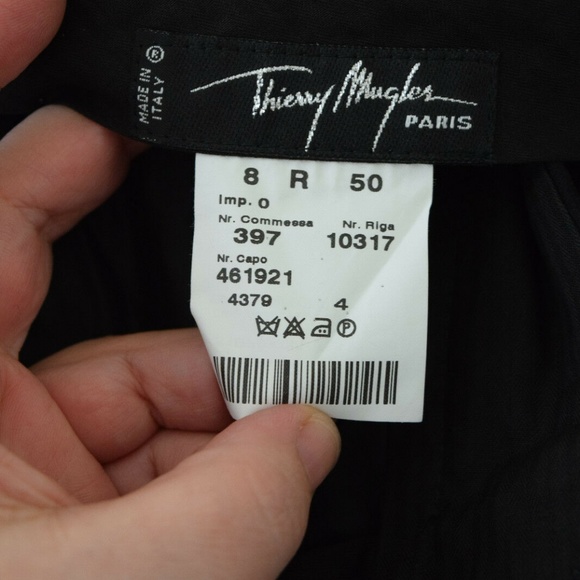 Thierry Mugler Mens Black Cotton Pants 32 - Picture 8 of 8